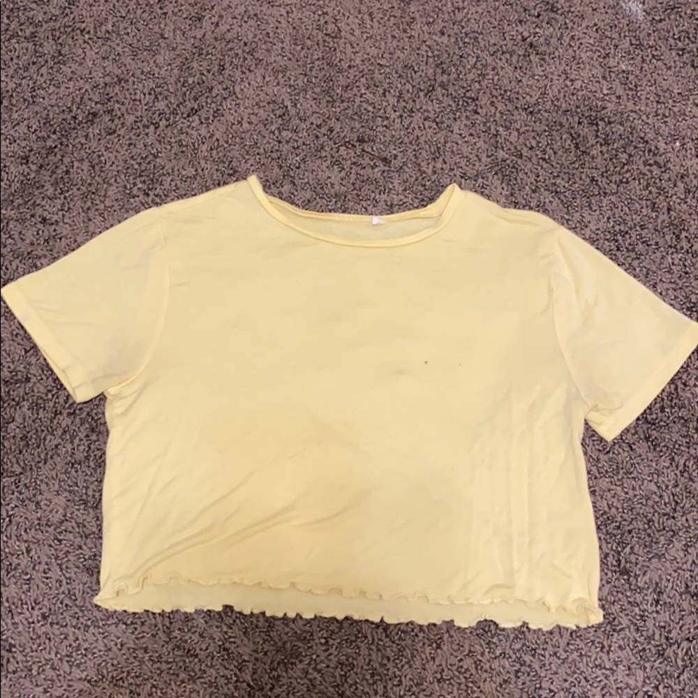Yellow crop top